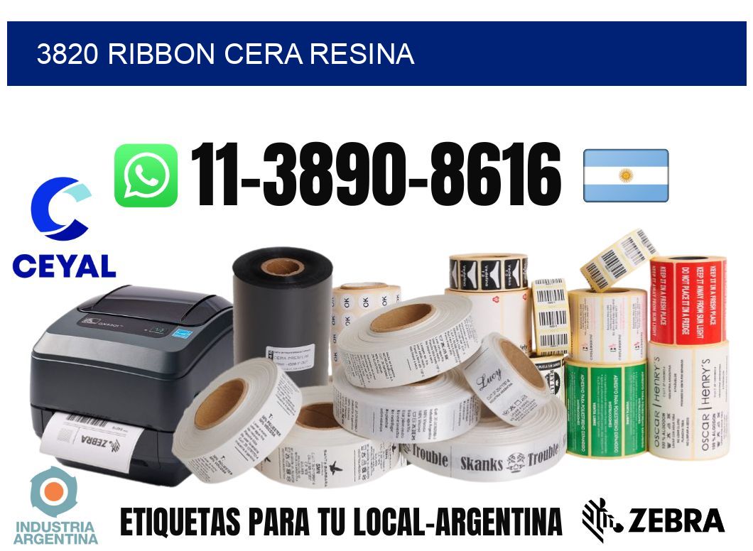 3820 ribbon cera resina