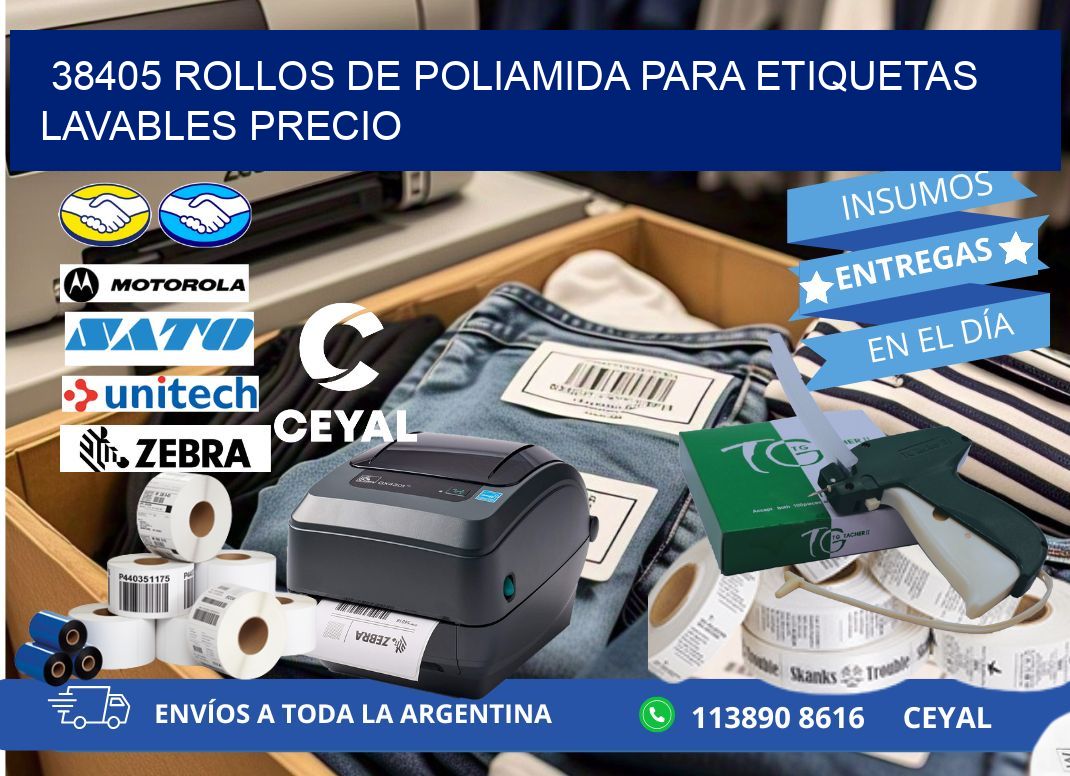 38405 rollos de poliamida para etiquetas lavables precio