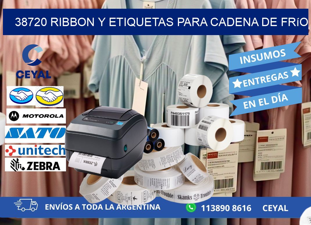 38720 ribbon y etiquetas para cadena de frío