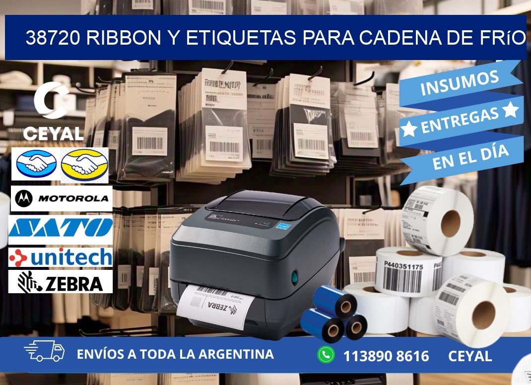 38720 ribbon y etiquetas para cadena de frío