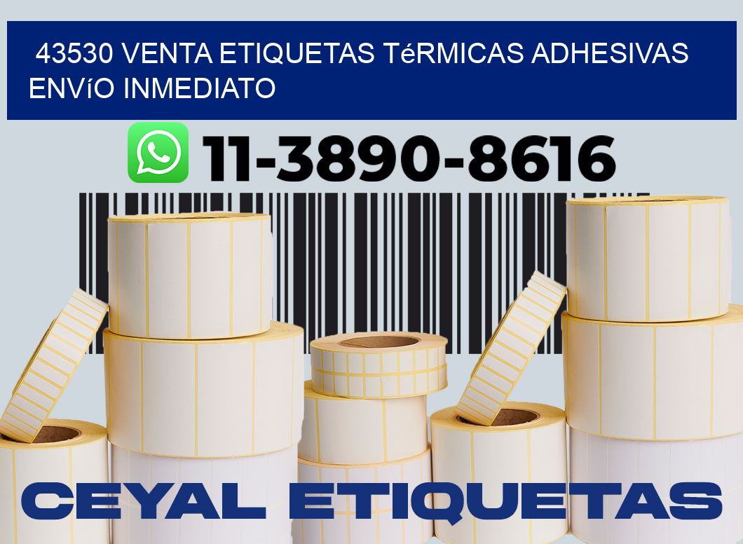 43530 venta etiquetas térmicas adhesivas envío inmediato