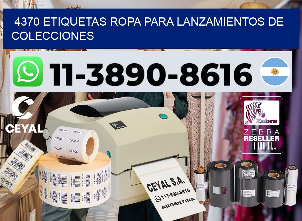 4370 Etiquetas ropa para lanzamientos de colecciones
