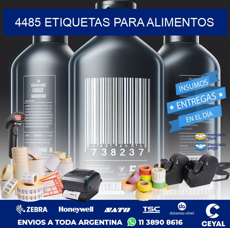 4485 etiquetas para alimentos
