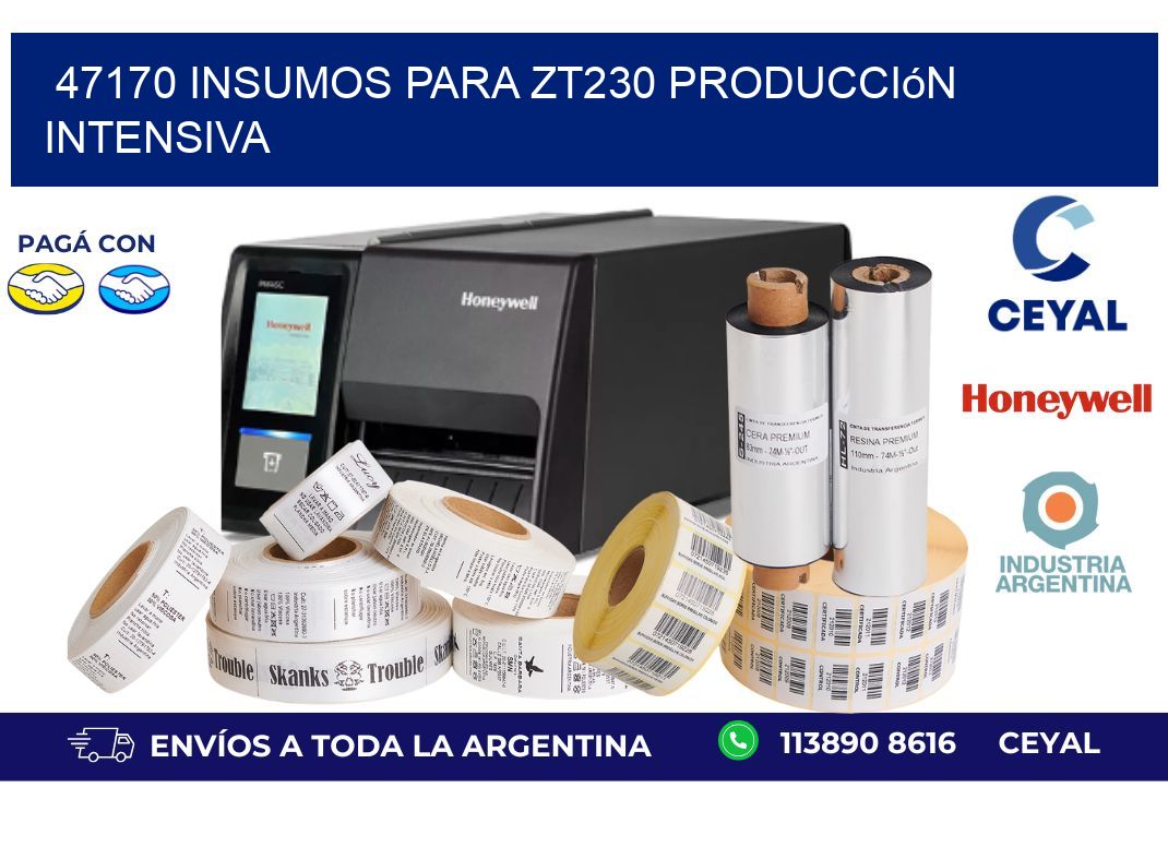 47170 insumos para zt230 producción intensiva