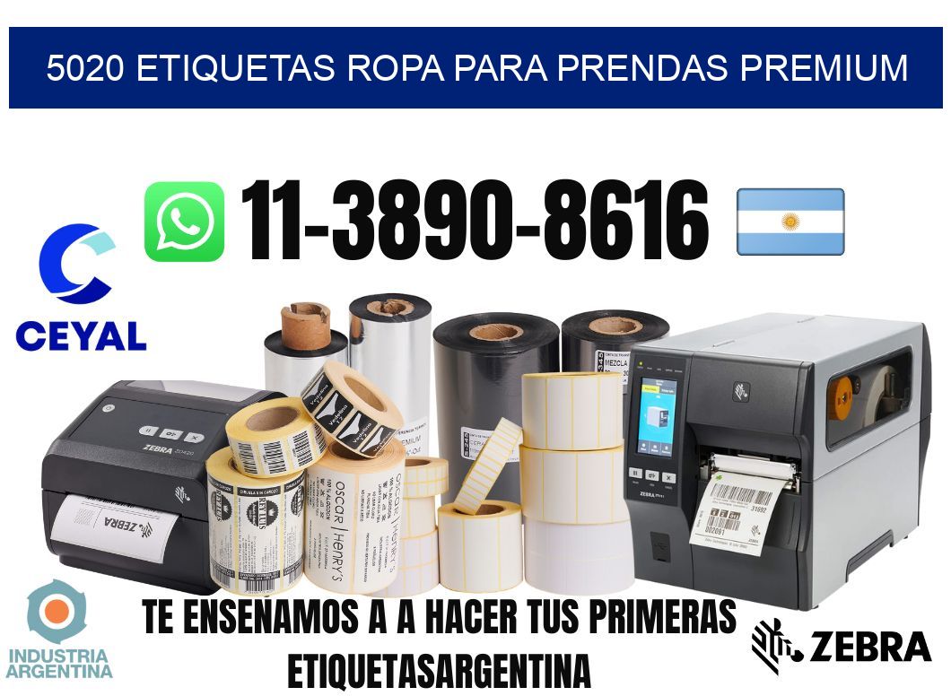 5020 Etiquetas ropa para prendas premium