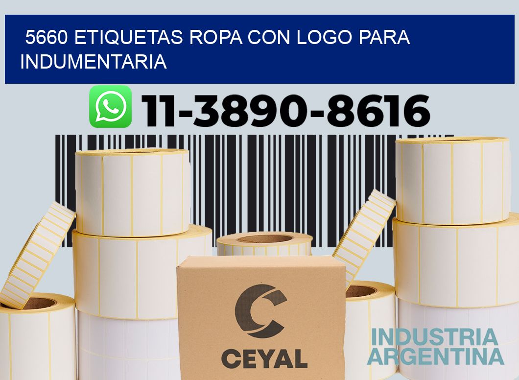 5660 Etiquetas ropa con logo para indumentaria