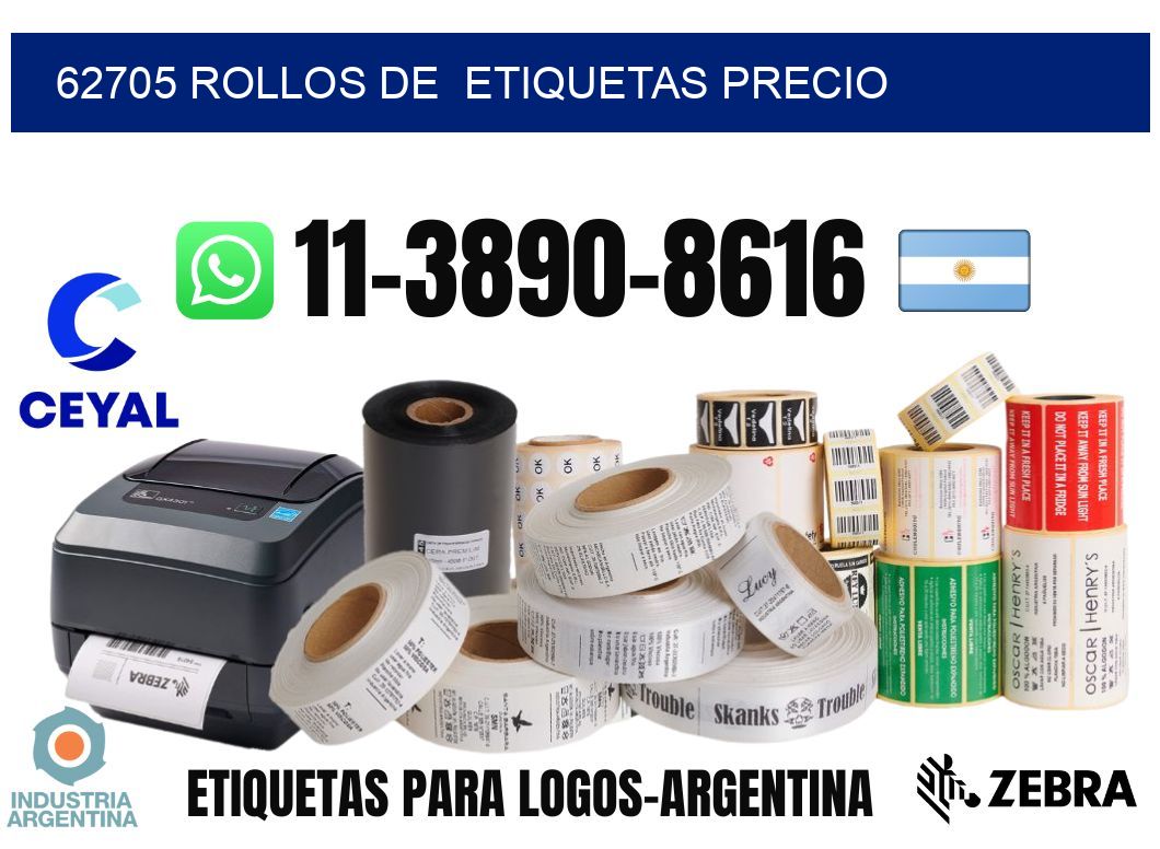 62705 rollos de  etiquetas precio