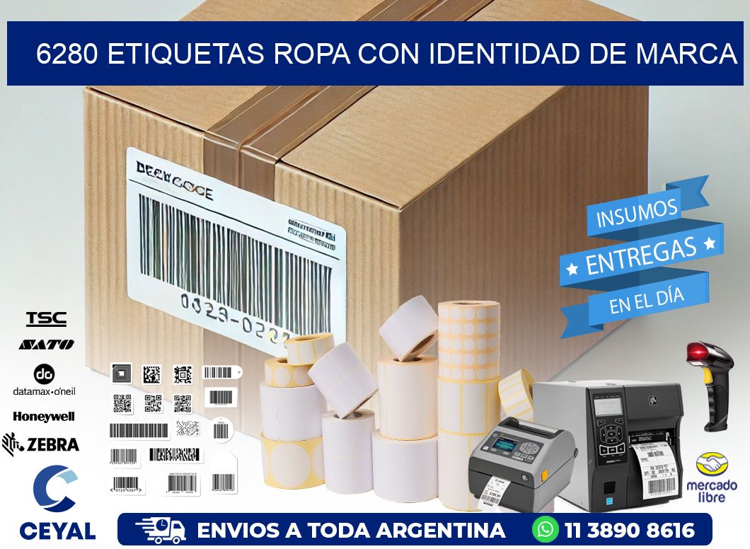 6280 Etiquetas ropa con identidad de marca