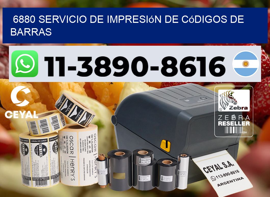 6880 Servicio de impresión de códigos de barras