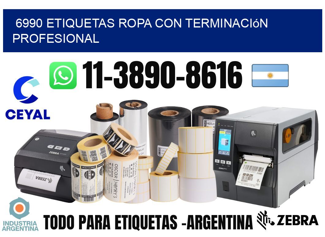 6990 Etiquetas ropa con terminación profesional