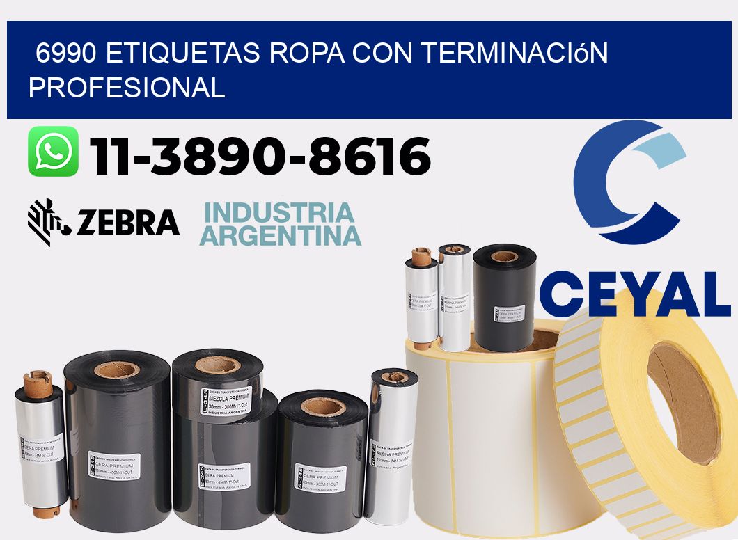 6990 Etiquetas ropa con terminación profesional