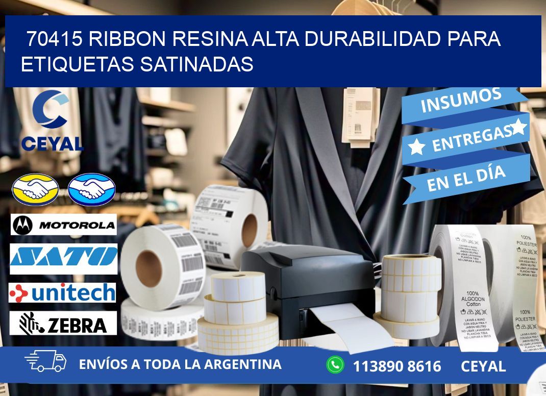 70415 ribbon resina alta durabilidad para etiquetas satinadas
