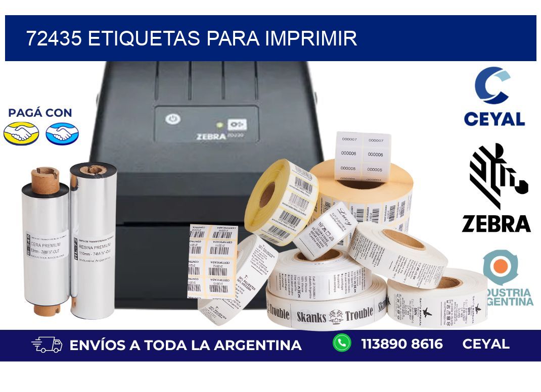 72435 etiquetas para imprimir