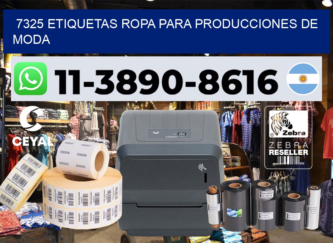 7325 Etiquetas ropa para producciones de moda