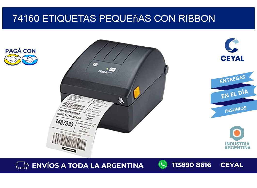 74160 etiquetas pequeñas con ribbon