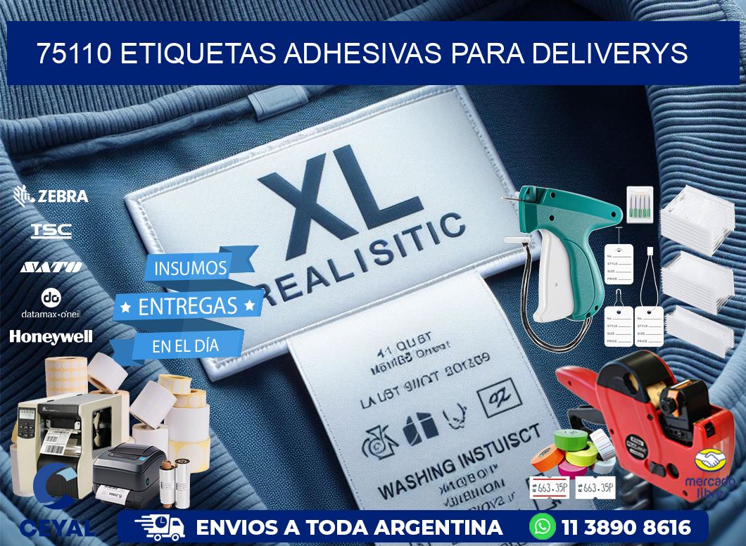 75110 etiquetas adhesivas para deliverys