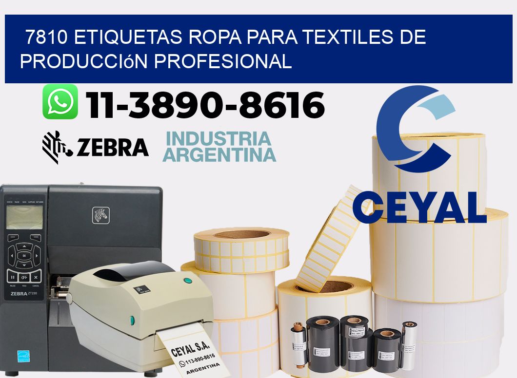7810 Etiquetas ropa para textiles de producción profesional