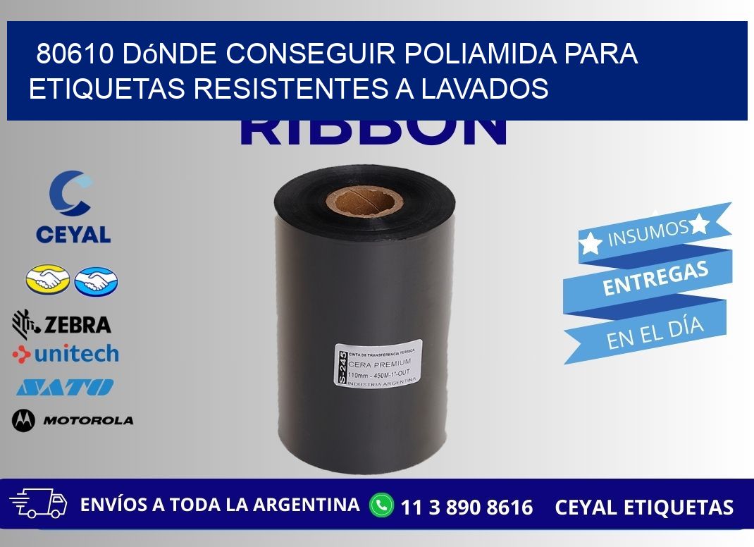 80610 dónde conseguir poliamida para etiquetas resistentes a lavados