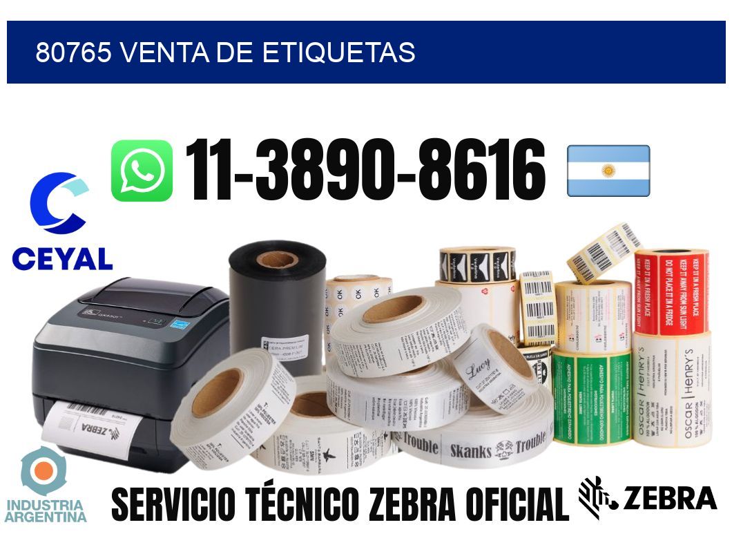 80765 venta de etiquetas
