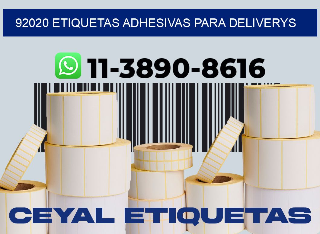 92020 etiquetas adhesivas para deliverys