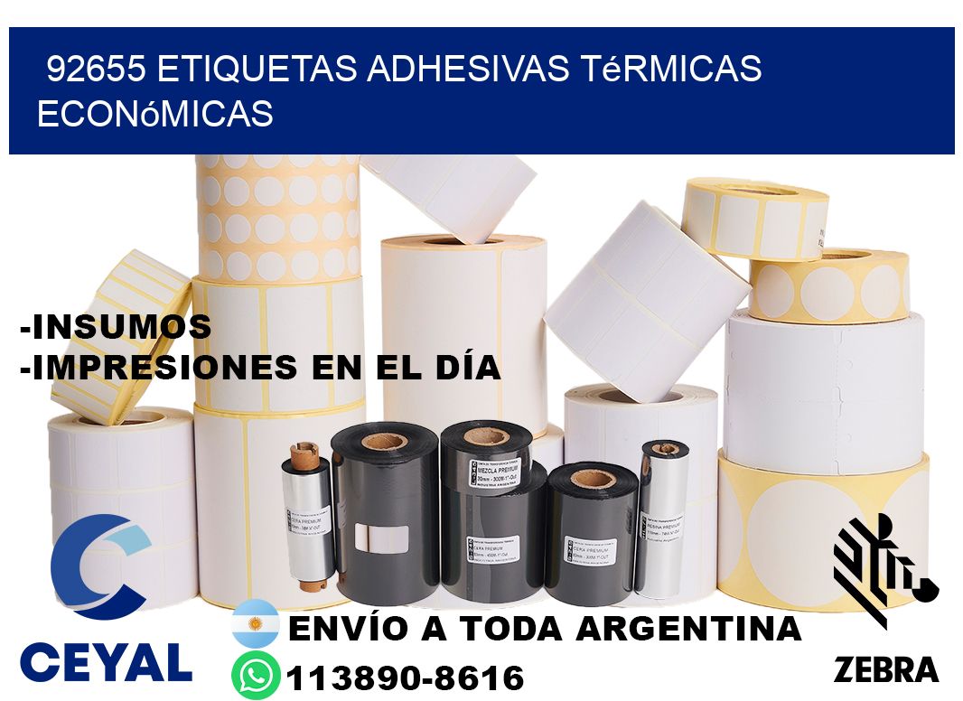 92655 etiquetas adhesivas térmicas económicas