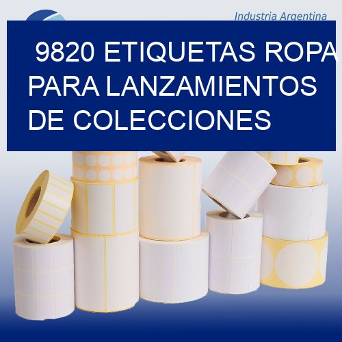 9820 Etiquetas ropa para lanzamientos de colecciones