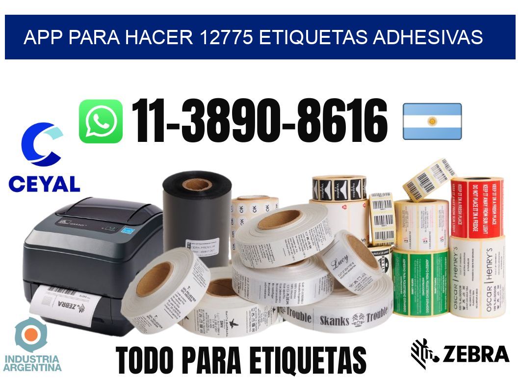 App para hacer 12775 etiquetas adhesivas