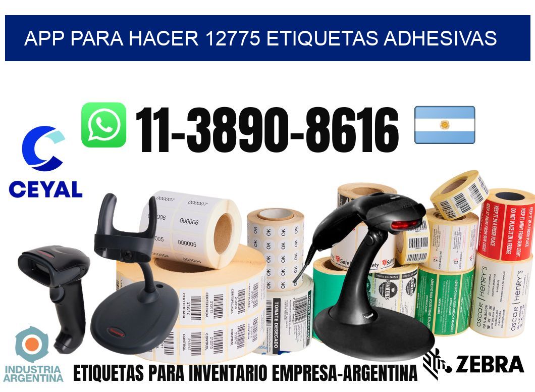 App para hacer 12775 etiquetas adhesivas