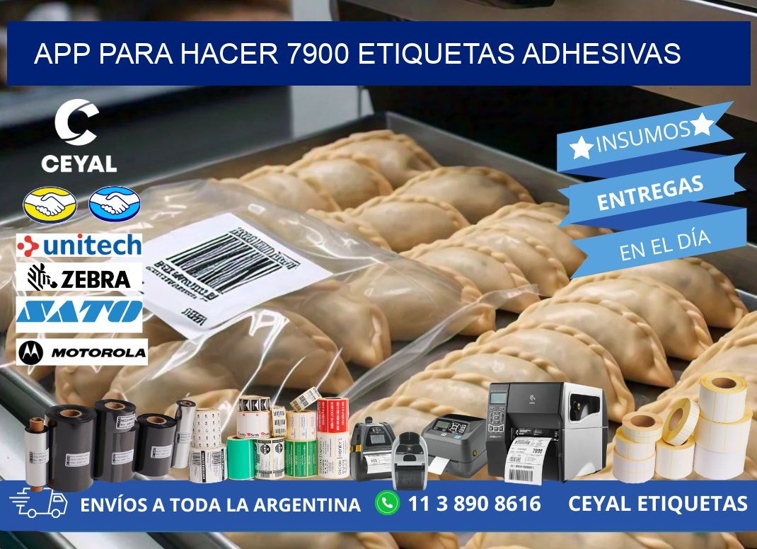 App para hacer 7900 etiquetas adhesivas