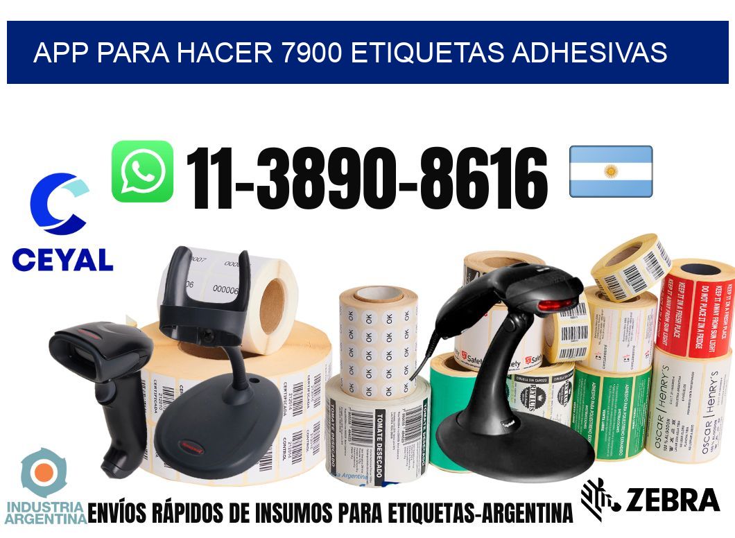App para hacer 7900 etiquetas adhesivas