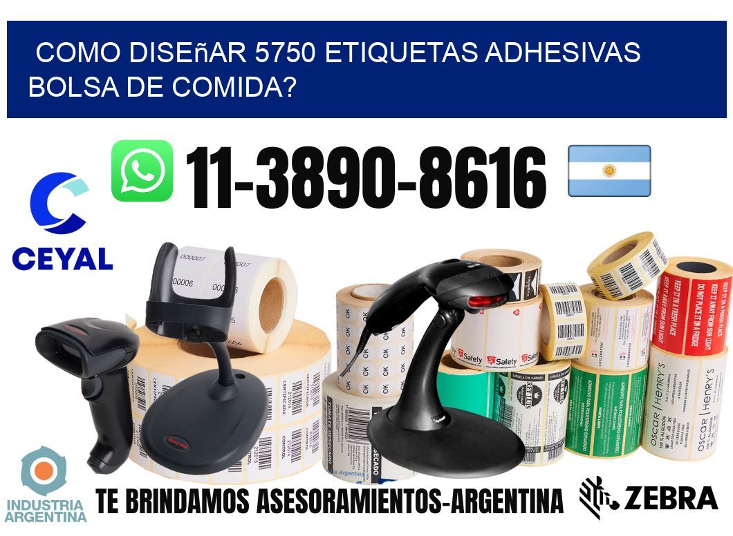como diseñar 5750 etiquetas adhesivas bolsa de comida?