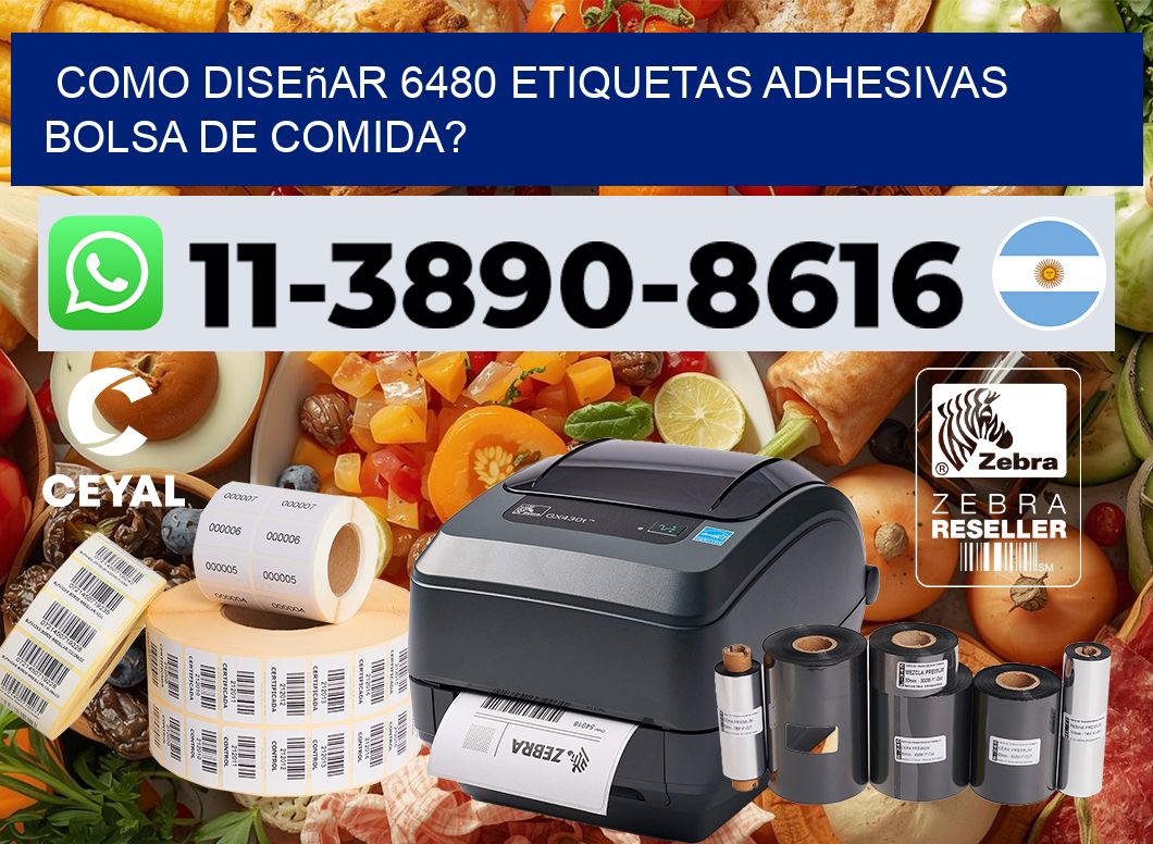 como diseñar 6480 etiquetas adhesivas bolsa de comida?