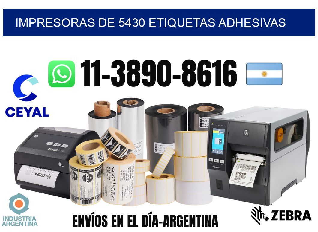 impresoras de 5430 etiquetas adhesivas