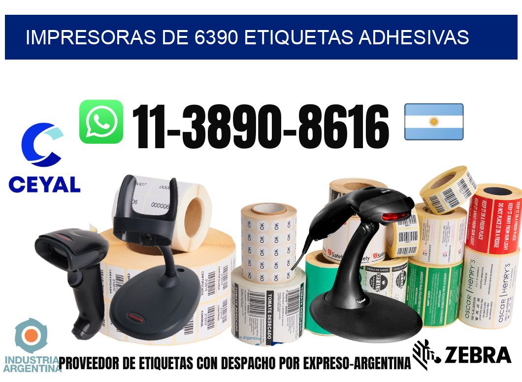 impresoras de 6390 etiquetas adhesivas