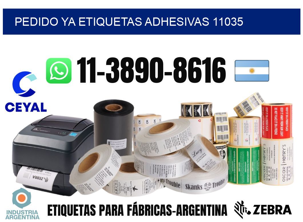 pedido ya etiquetas adhesivas 11035