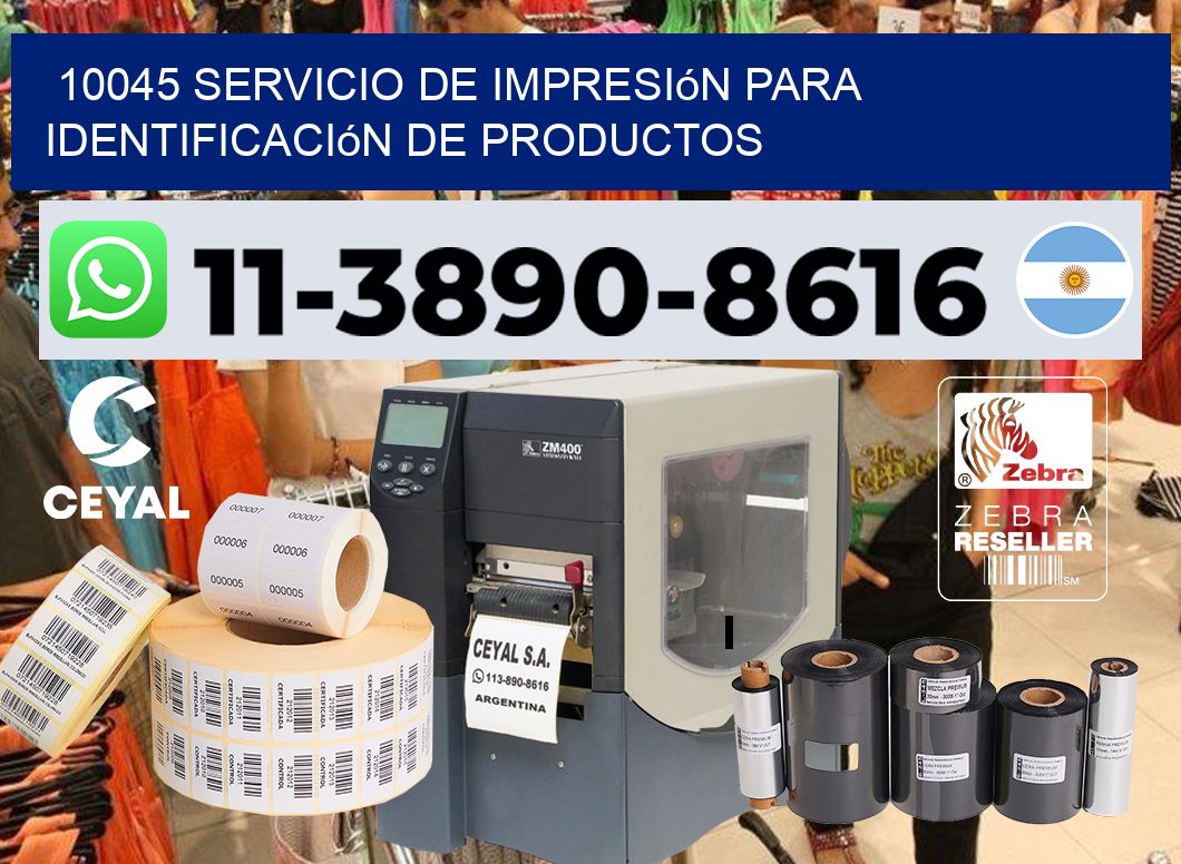 10045 Servicio de impresión para identificación de productos