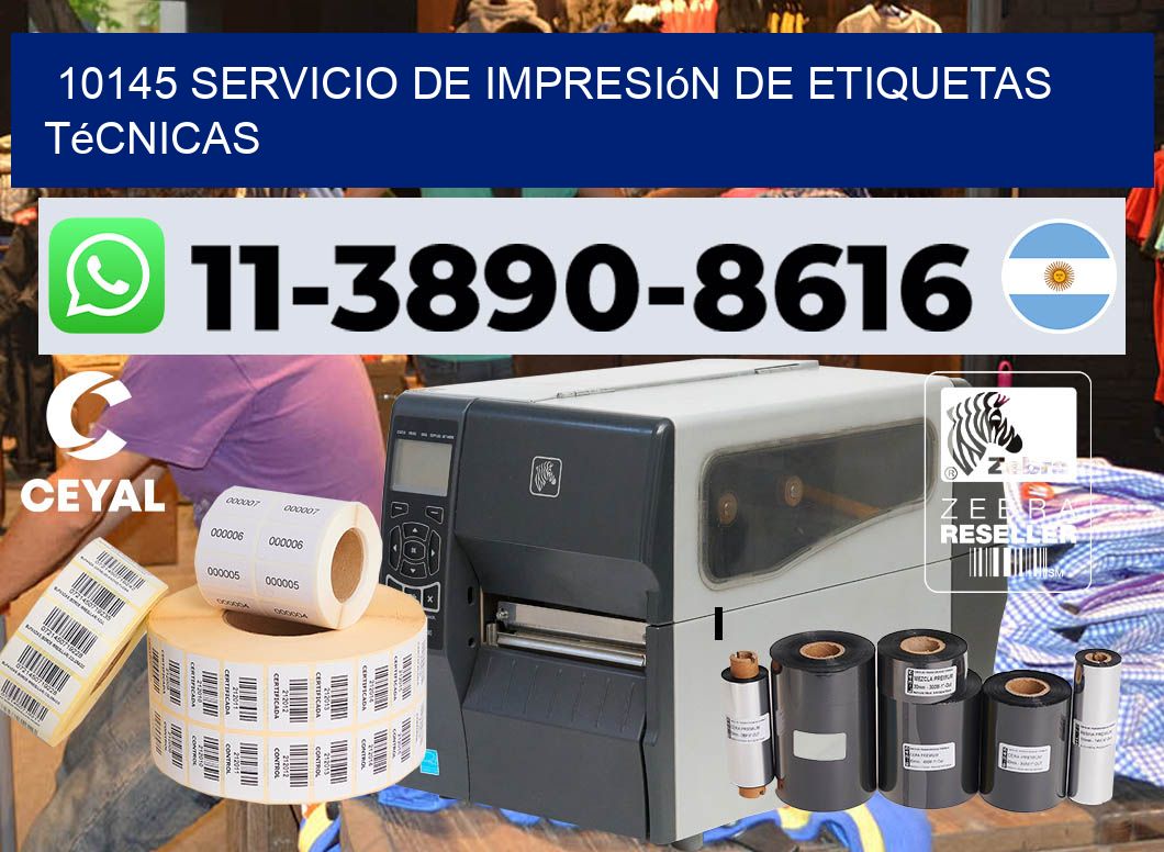 10145 Servicio de impresión de etiquetas técnicas