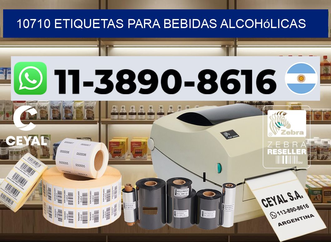 10710 Etiquetas para bebidas alcohólicas