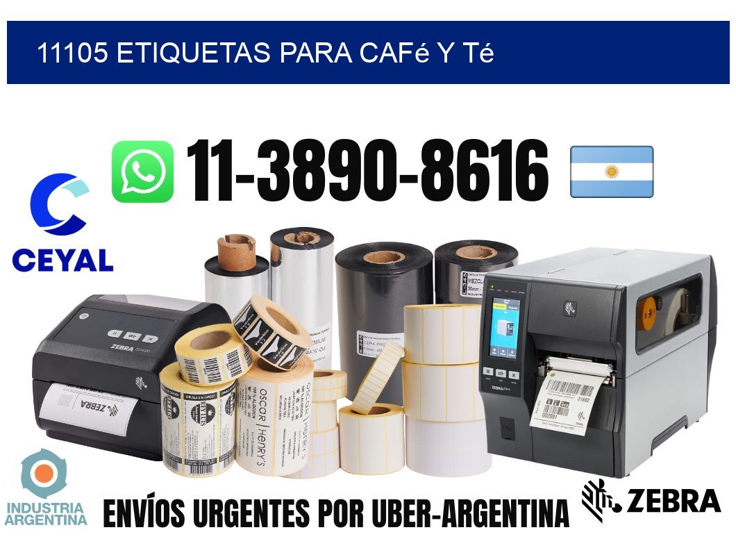 11105 Etiquetas para café y té