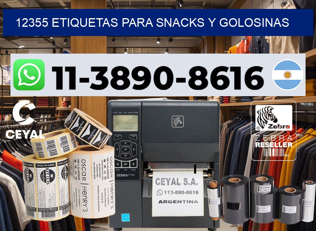 12355 Etiquetas para snacks y golosinas