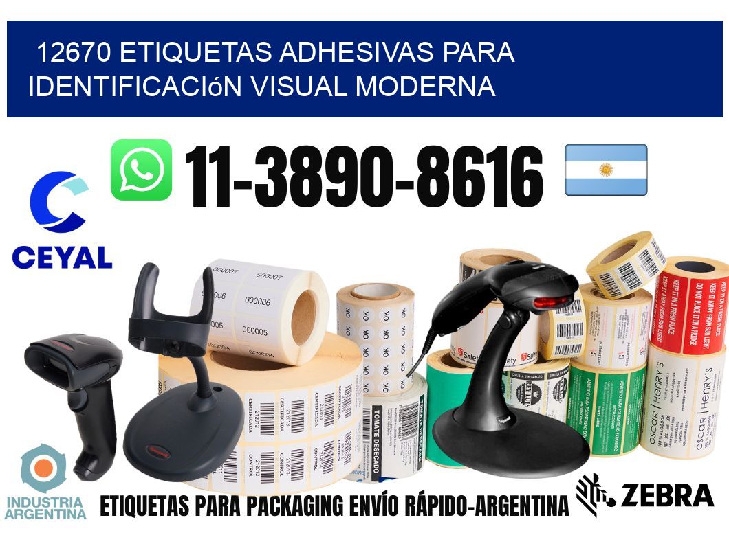 12670 Etiquetas adhesivas para identificación visual moderna