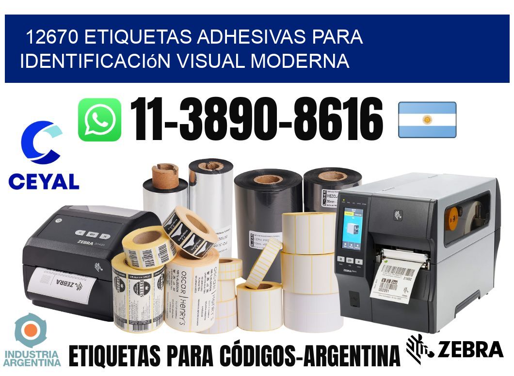 12670 Etiquetas adhesivas para identificación visual moderna