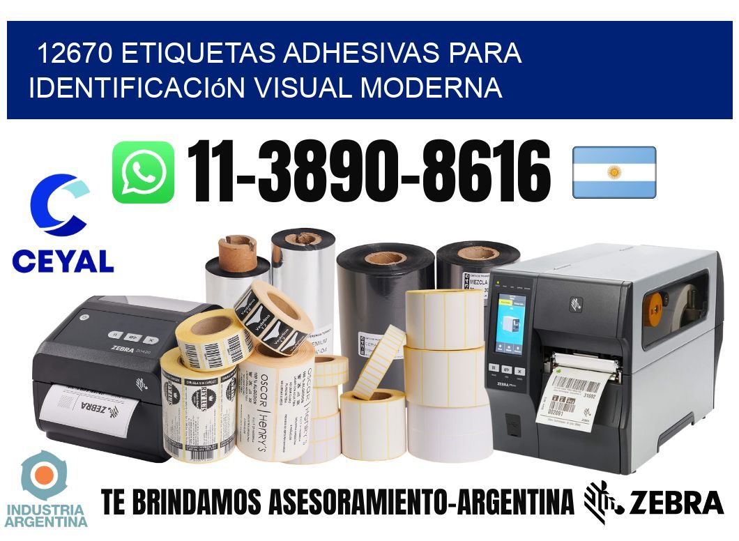 12670 Etiquetas adhesivas para identificación visual moderna