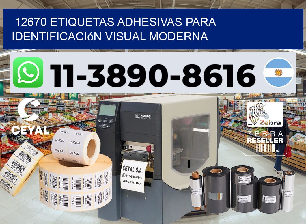12670 Etiquetas adhesivas para identificación visual moderna