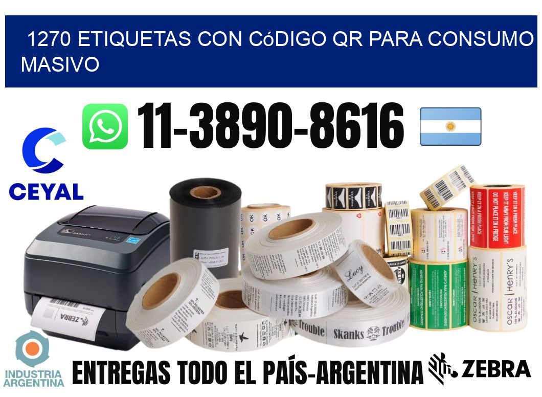 1270 Etiquetas con código QR para consumo masivo