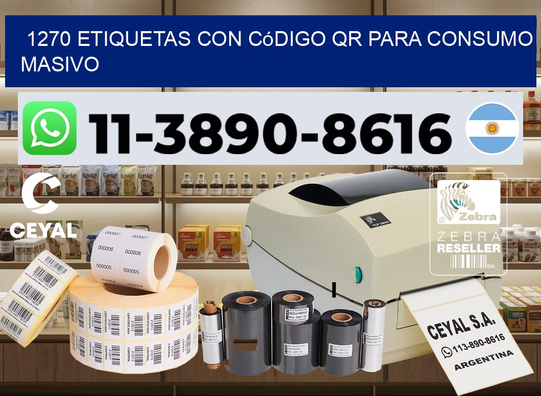 1270 Etiquetas con código QR para consumo masivo