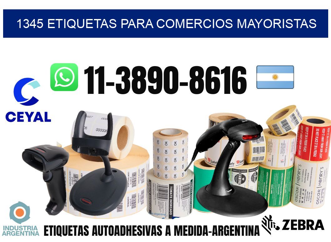 1345 Etiquetas para comercios mayoristas