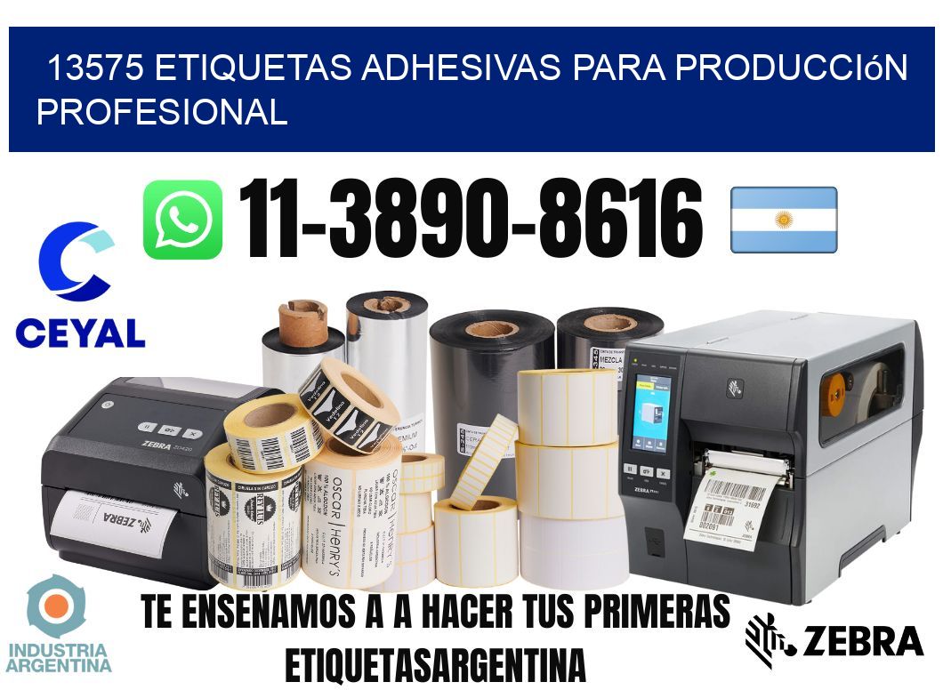 13575 Etiquetas adhesivas para producción profesional