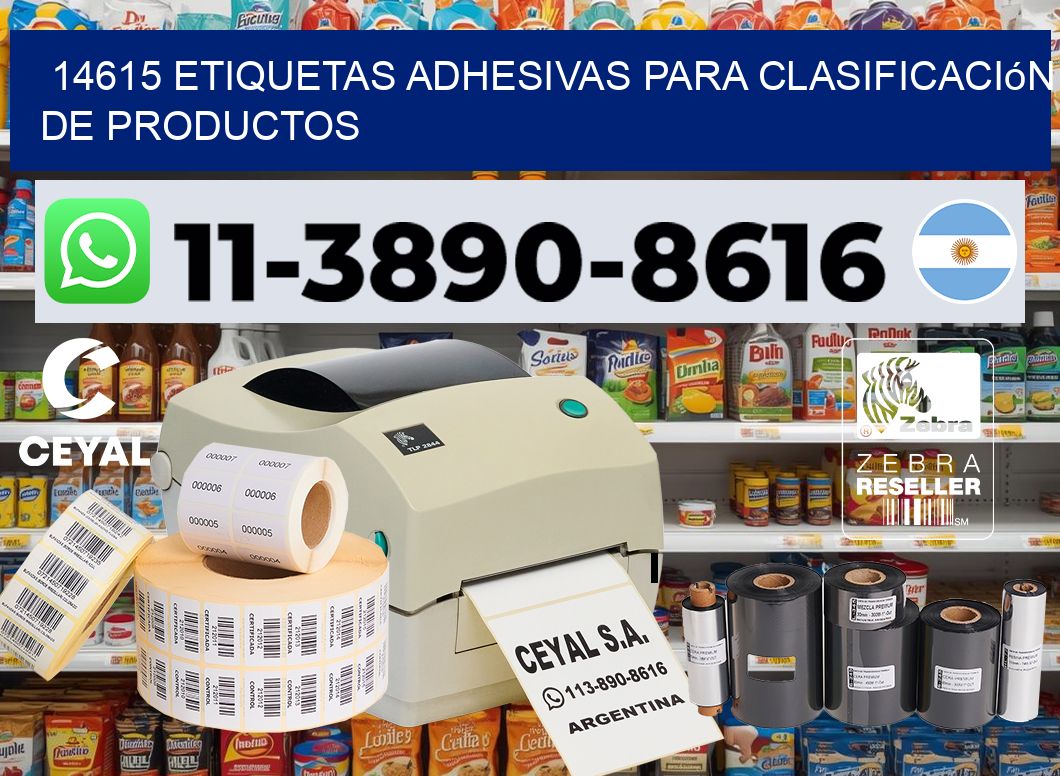 14615 Etiquetas adhesivas para clasificación de productos