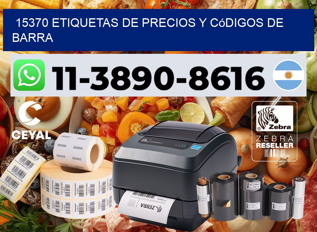 15370 Etiquetas de precios y códigos de barra